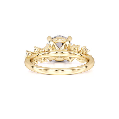 Carmen Moissanite & Lab Grown Diamond Ring | Yellow Gold | 3