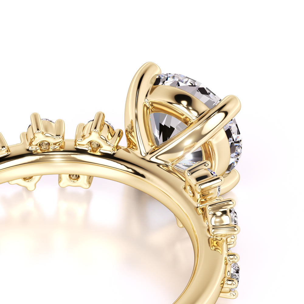 Carmen Moissanite & Lab Grown Diamond Ring | Yellow Gold | 2