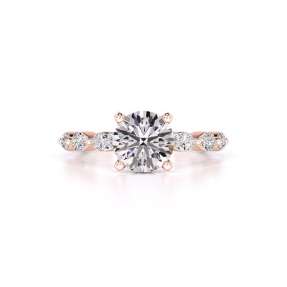 Sarah Moissanite & Lab Grown Diamond Ring | Rose Gold | 1