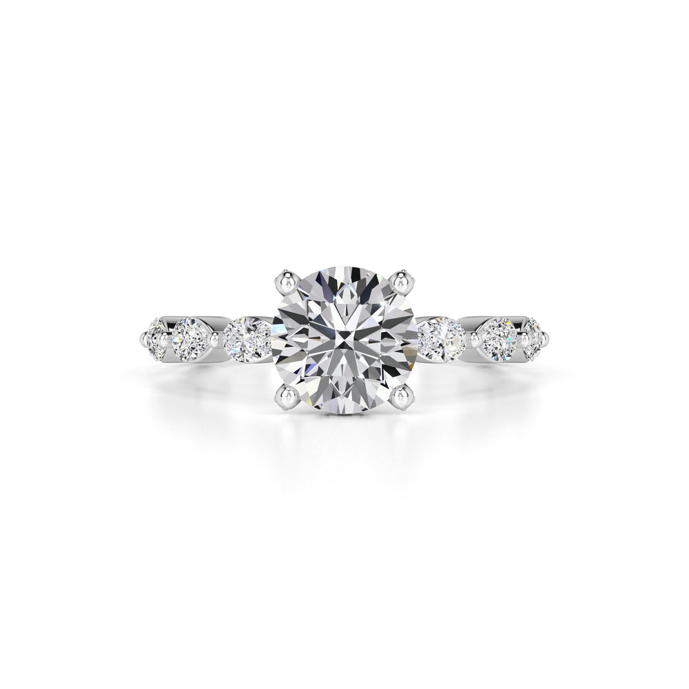 Sarah Moissanite & Lab Grown Diamond Ring | White Gold | 1