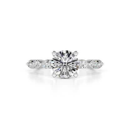 Sarah Moissanite & Lab Grown Diamond Ring | White Gold | 1