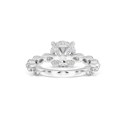 Sarah Moissanite & Lab Grown Diamond Ring | White Gold | 3