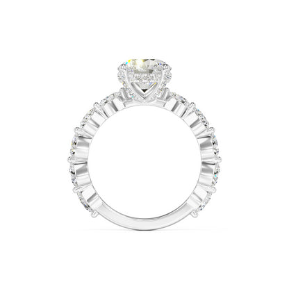 Sarah Moissanite & Lab Grown Diamond Ring | White Gold | 4