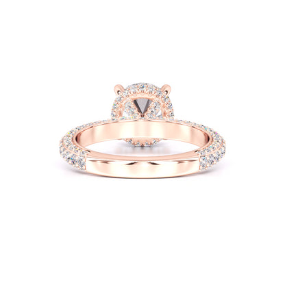 Taylor Moissanite & Lab Grown Diamond Ring | Rose Gold | 3
