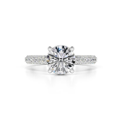 Taylor Moissanite & Lab Grown Diamond Ring | White Gold | 1
