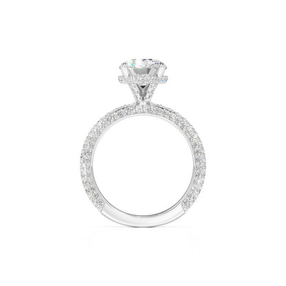 Taylor Moissanite & Lab Grown Diamond Ring | White Gold | 4