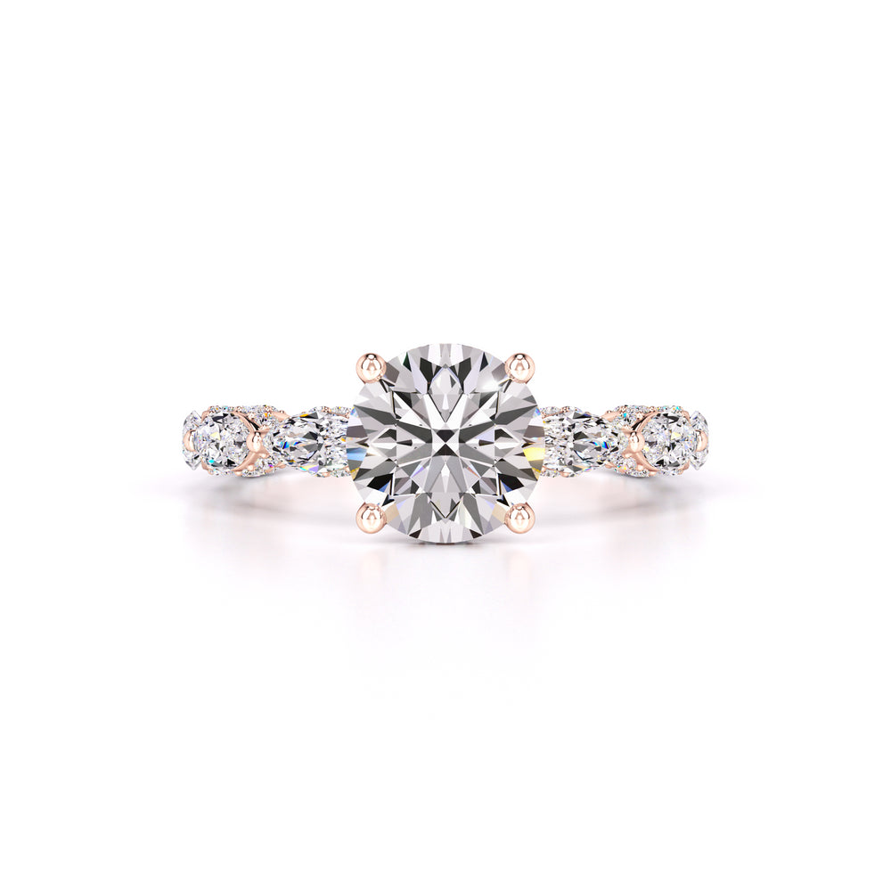 Kiara Moissanite & Lab Grown Diamond Ring | Rose Gold | 1
