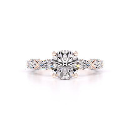Kiara Moissanite & Lab Grown Diamond Ring | Rose Gold | 1