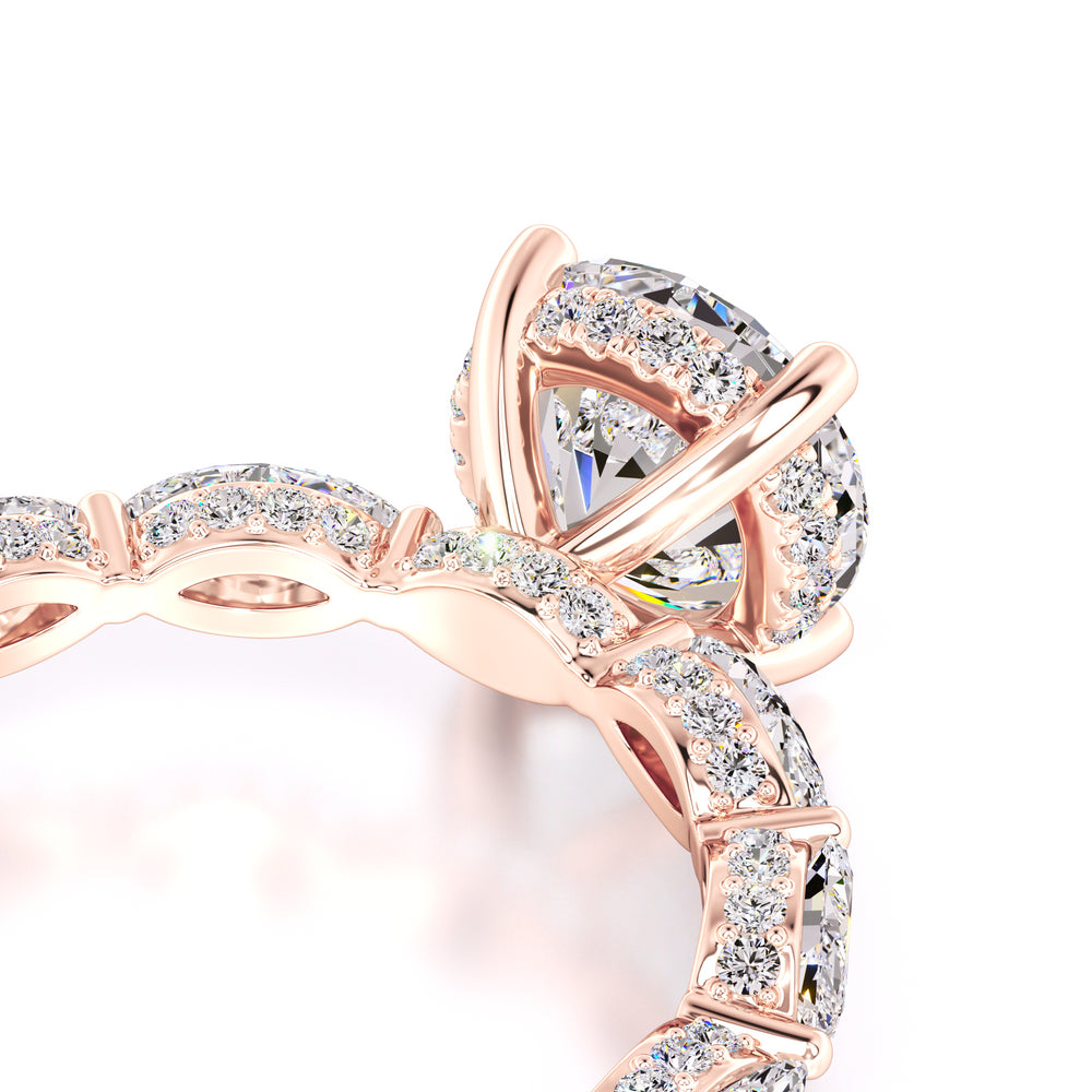 Kiara Moissanite & Lab Grown Diamond Ring | Rose Gold | 2