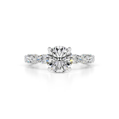 Kiara Moissanite & Lab Grown Diamond Ring | White Gold | 1