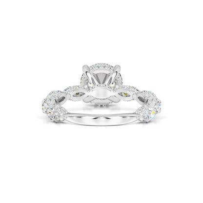 Kiara Moissanite & Lab Grown Diamond Ring | White Gold | 3