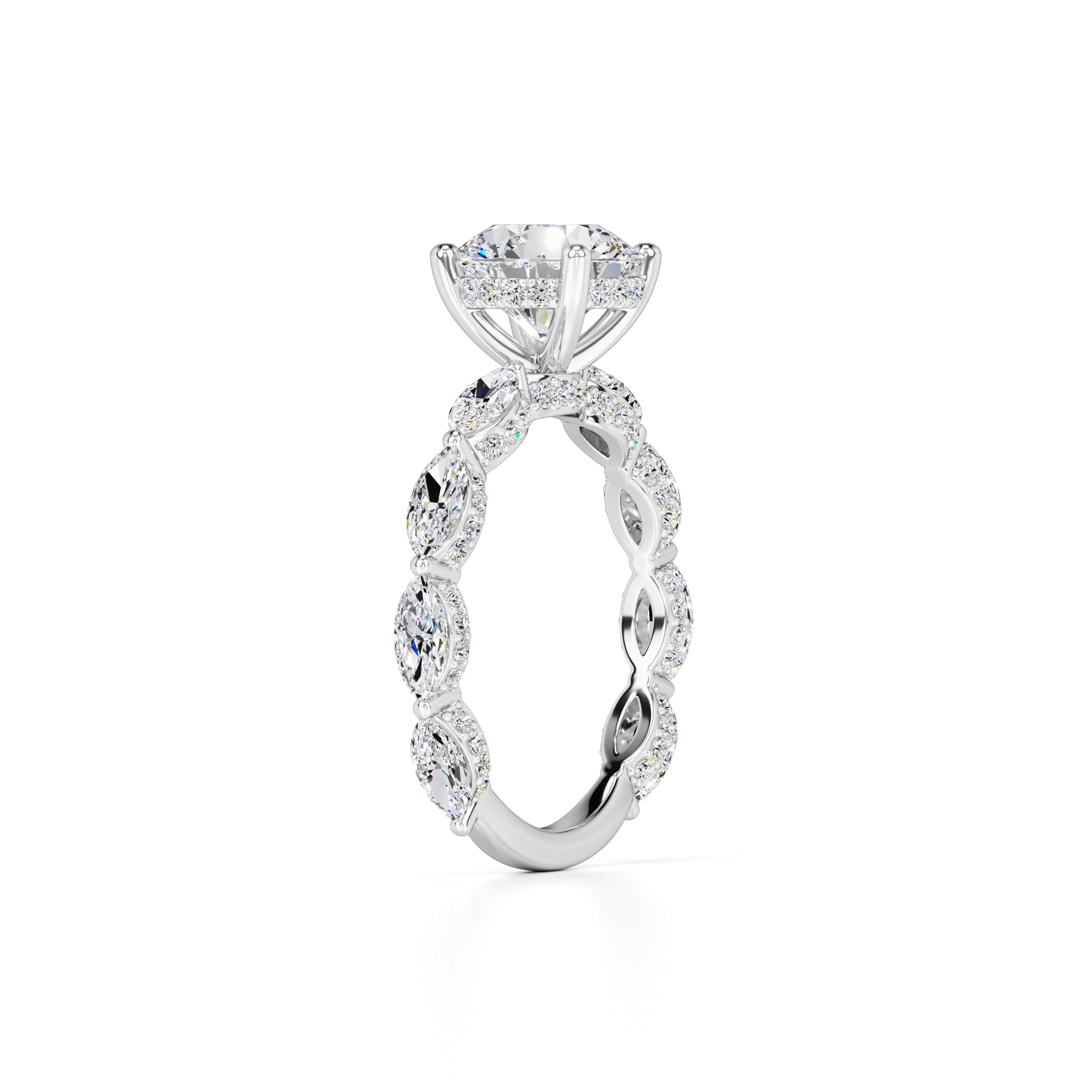 Kiara Lab Grown Diamond Ring | White Gold | 3