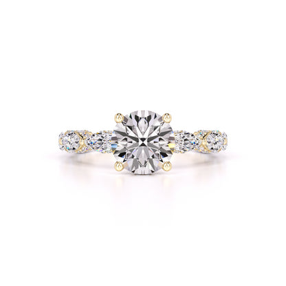 Kiara Moissanite & Lab Grown Diamond Ring | Yellow Gold | 1