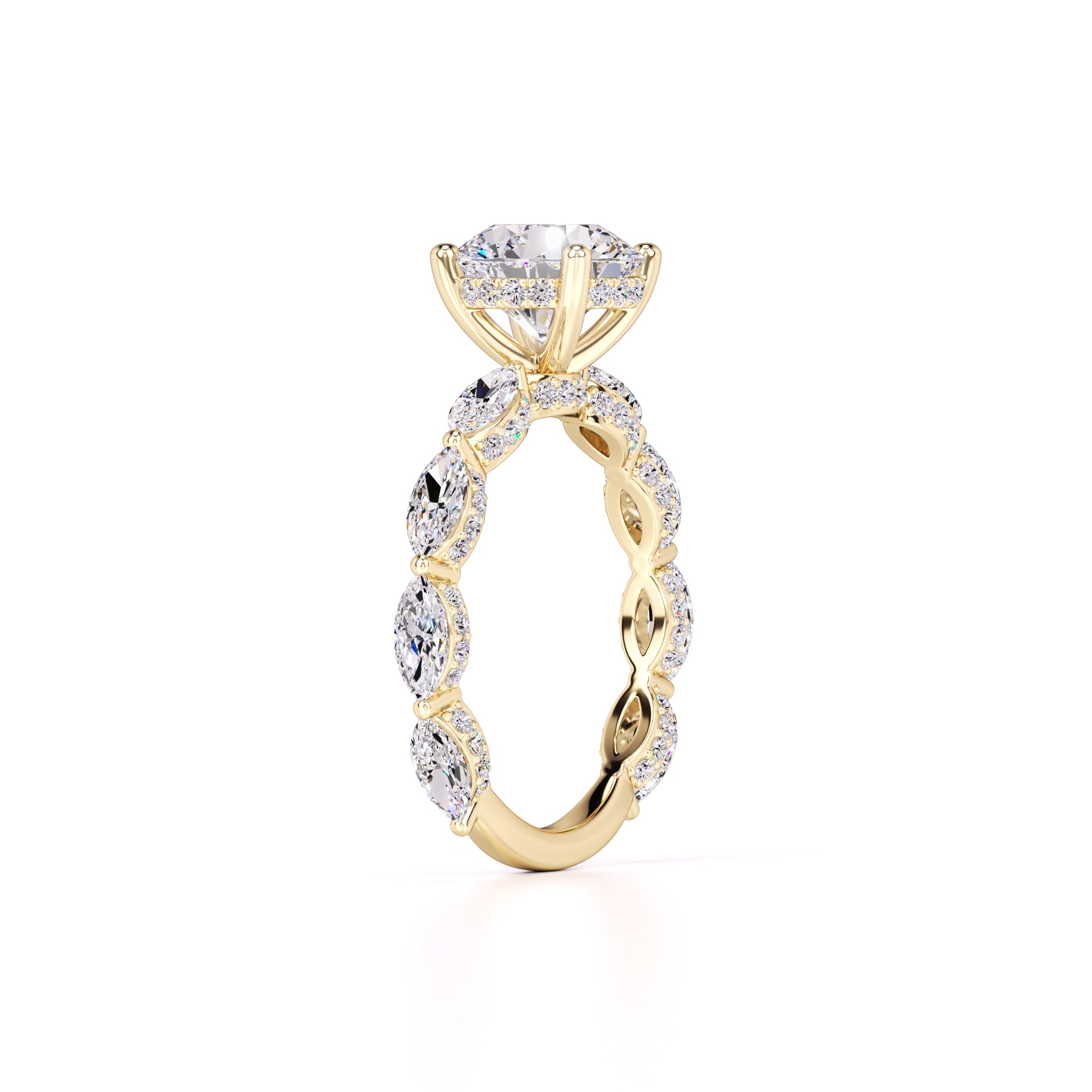 Kiara Lab Grown Diamond Ring | Yellow Gold | 3