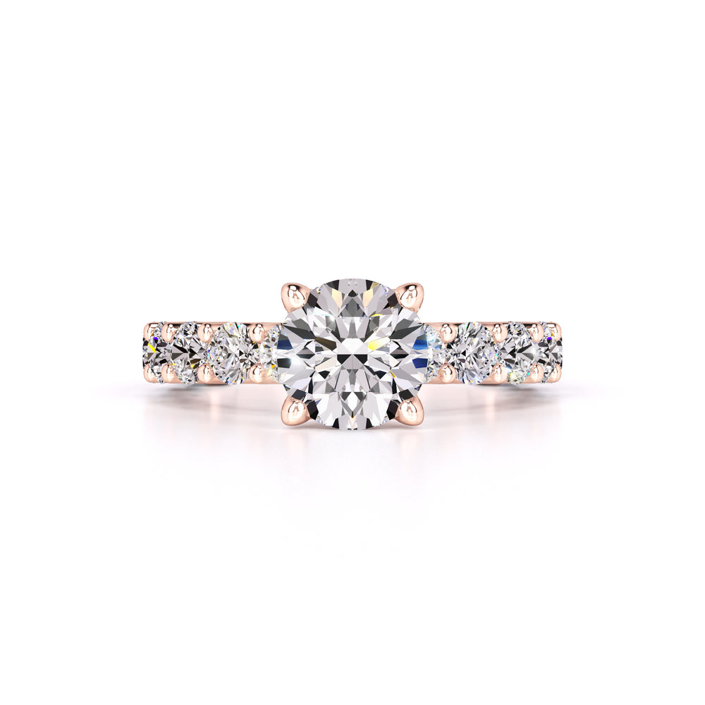 Lila Moissanite & Lab Grown Diamond Ring | Rose Gold | 1