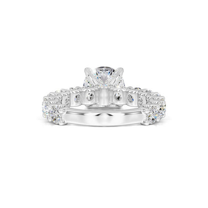 Lila Moissanite & Lab Grown Diamond Ring | White Gold | 3