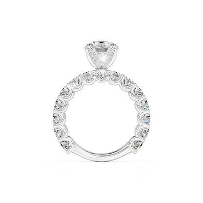 Lila Moissanite & Lab Grown Diamond Ring | White Gold | 4