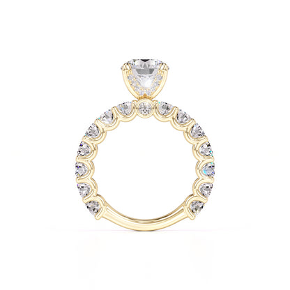 Lila Moissanite & Lab Grown Diamond Ring | Yellow Gold | 4