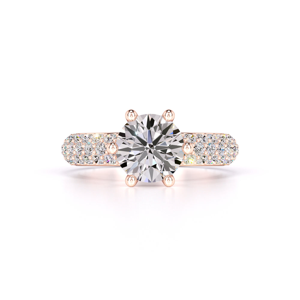 Isla Moissanite & Lab Grown Diamond Ring | Rose Gold | 1