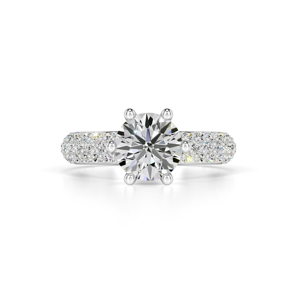 Isla Moissanite & Lab Grown Diamond Ring | White Gold | 1