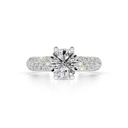 Isla Moissanite & Lab Grown Diamond Ring | White Gold | 1