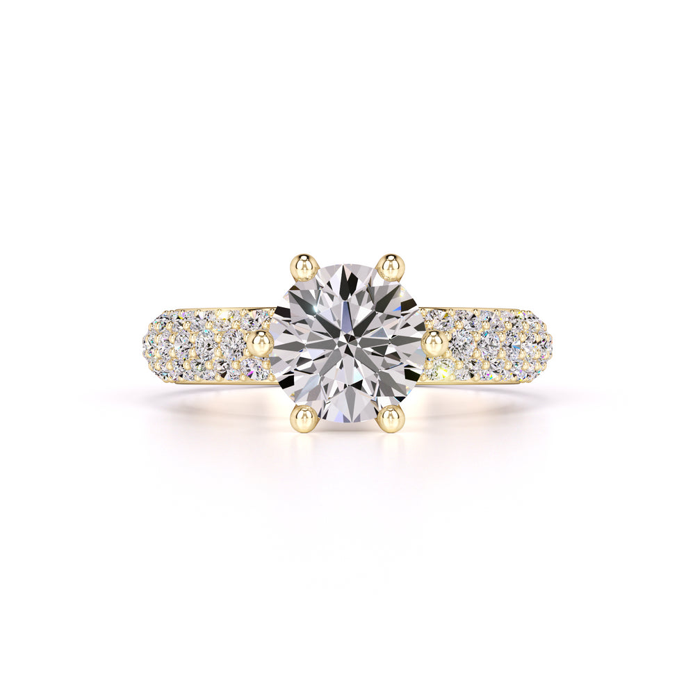 Isla Moissanite & Lab Grown Diamond Ring | Yellow Gold | 1