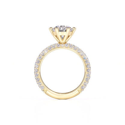 Isla Moissanite & Lab Grown Diamond Ring | Yellow Gold | 4