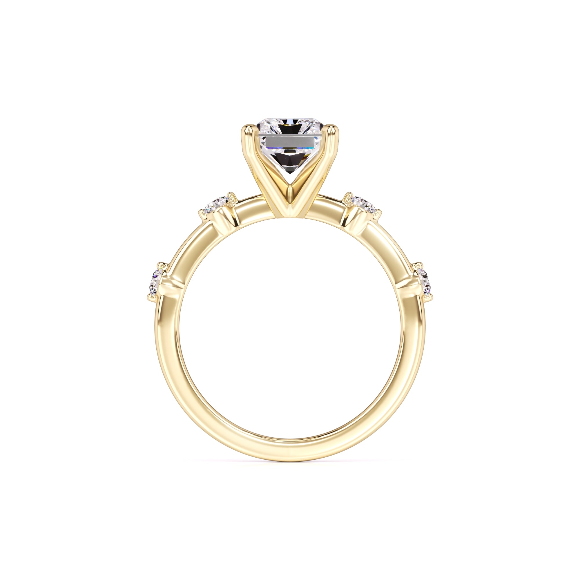 Georgia Moissanite & Lab Grown Diamond Ring | Yellow Gold | 4
