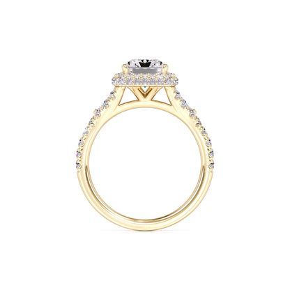 Melanie Moissanite & Lab Grown Diamond Ring | Yellow Gold | 4
