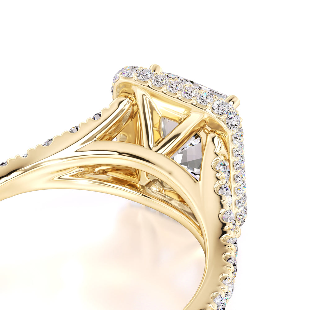 Melanie Moissanite & Lab Grown Diamond Ring | Yellow Gold | 2