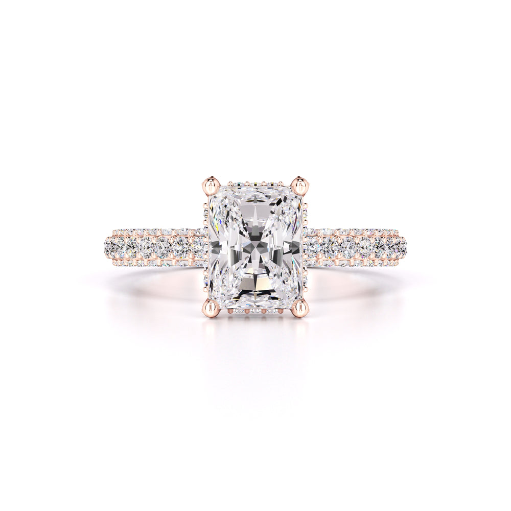 Magnolia Moissanite & Lab Grown Diamond Ring | Rose Gold | 1
