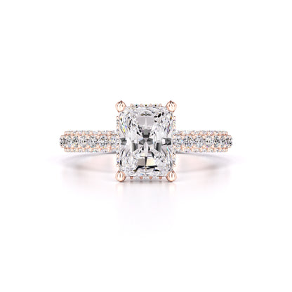 Magnolia Moissanite & Lab Grown Diamond Ring | Rose Gold | 1