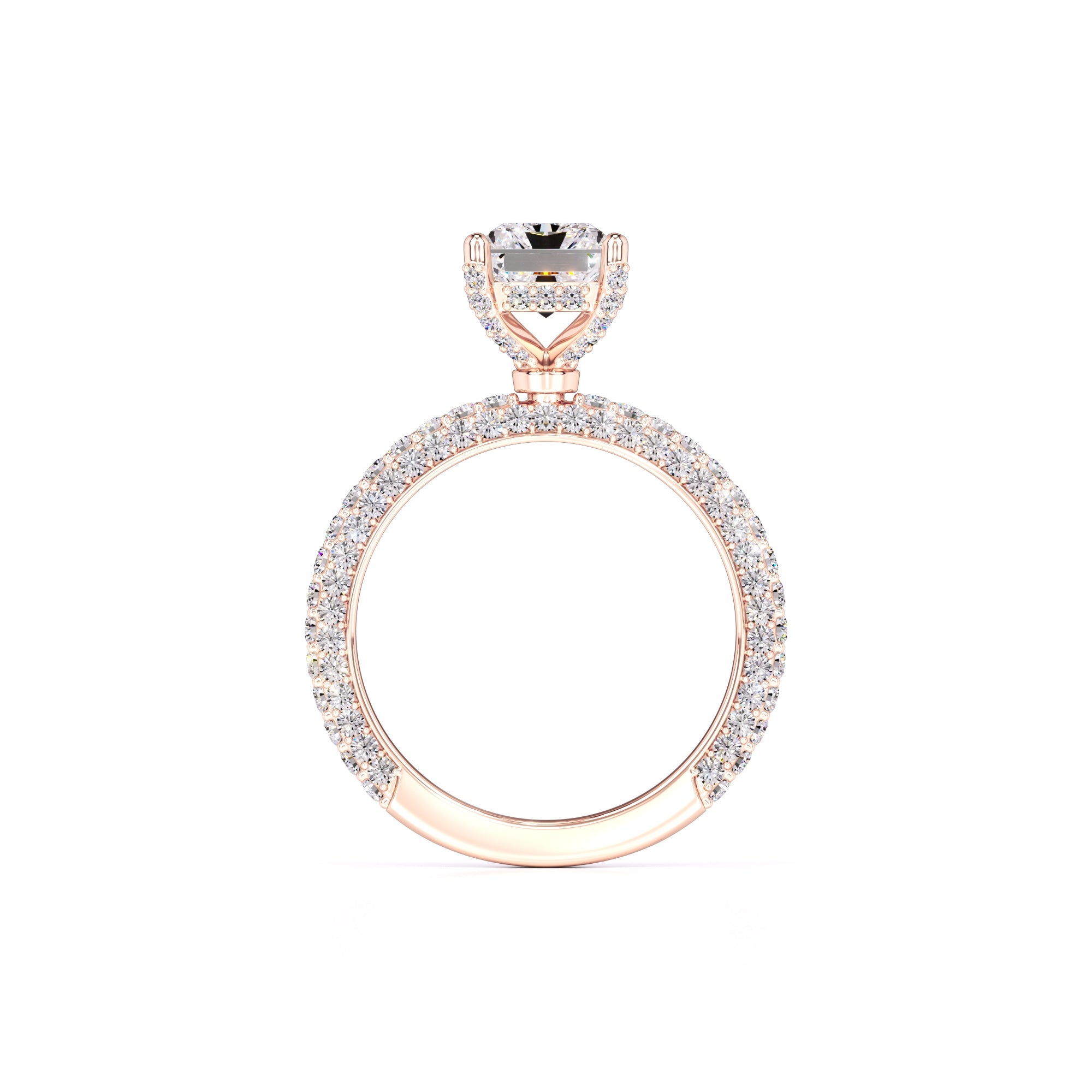 Magnolia Moissanite & Lab Grown Diamond Ring | Rose Gold | 4