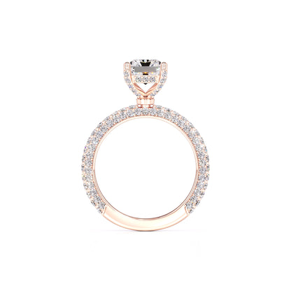 Magnolia Moissanite & Lab Grown Diamond Ring | Rose Gold | 4