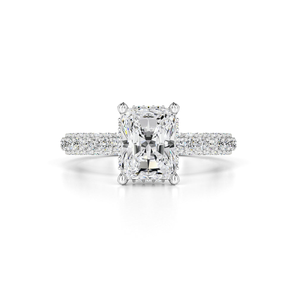 Magnolia Moissanite & Lab Grown Diamond Ring | White Gold | 1