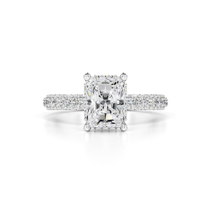 Magnolia Moissanite & Lab Grown Diamond Ring | White Gold | 1