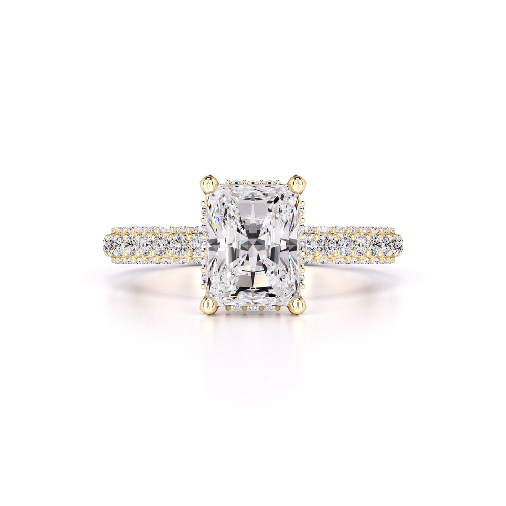 Magnolia Moissanite & Lab Grown Diamond Ring | Yellow Gold | 1