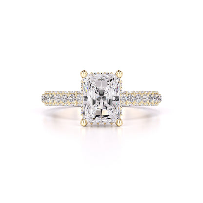 Magnolia Moissanite & Lab Grown Diamond Ring | Yellow Gold | 1