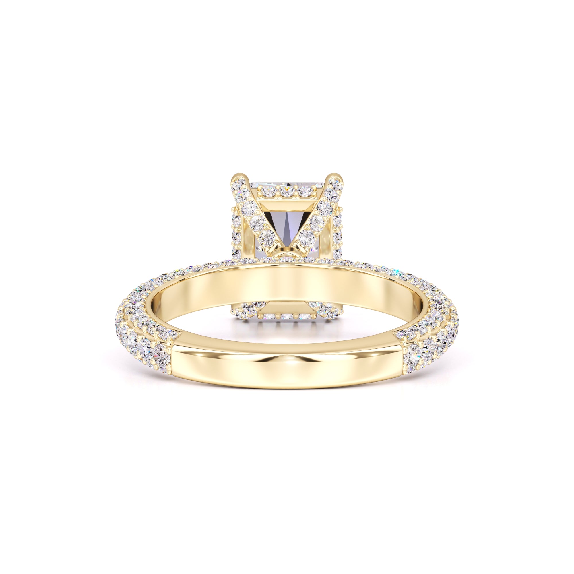 Magnolia Moissanite & Lab Grown Diamond Ring | Yellow Gold | 3