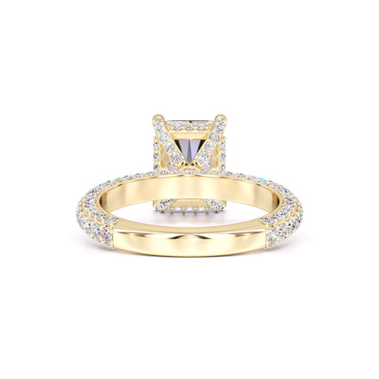 Magnolia Moissanite & Lab Grown Diamond Ring | Yellow Gold | 3