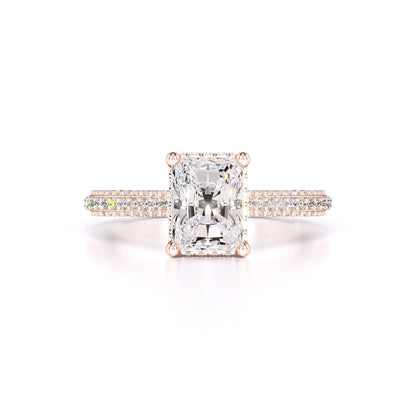 Elena Moissanite & Lab Grown Diamond Ring | Rose Gold | 1