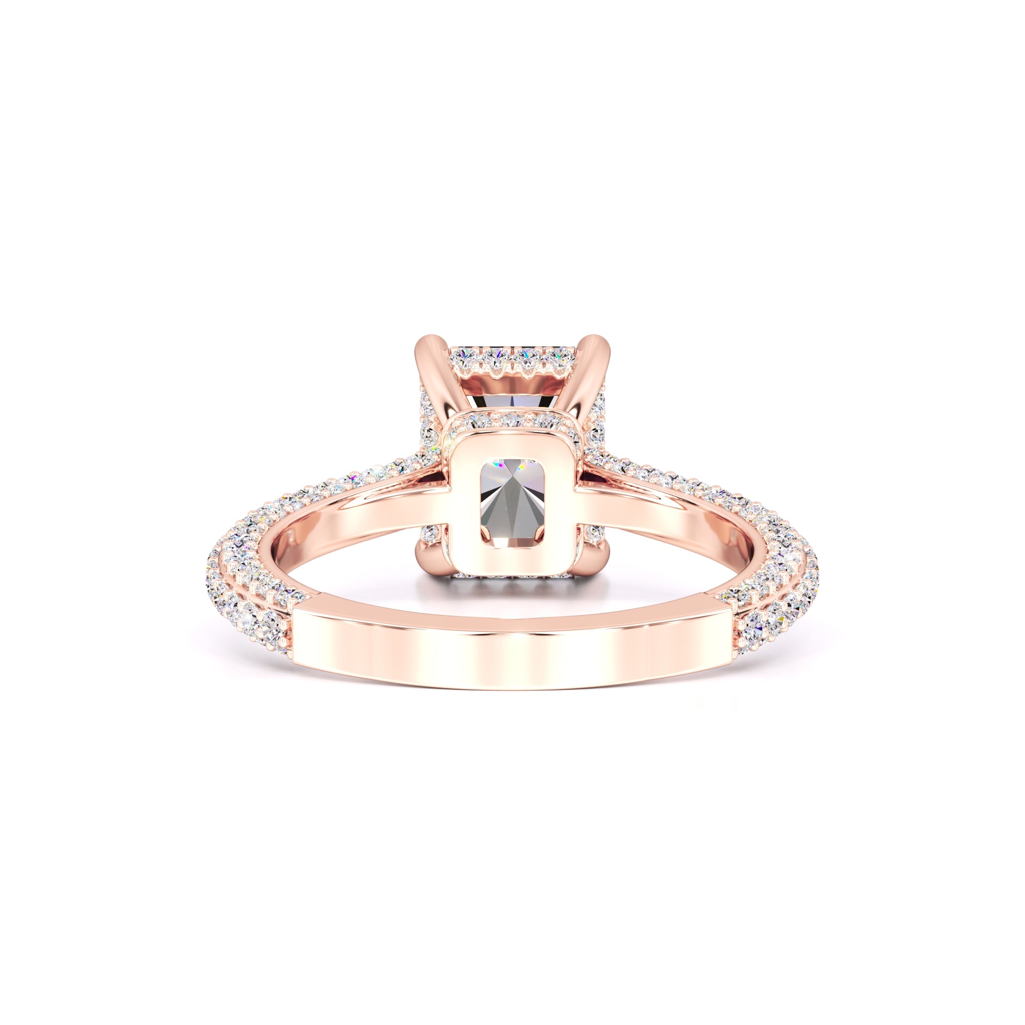 Elena Moissanite & Lab Grown Diamond Ring | Rose Gold | 3