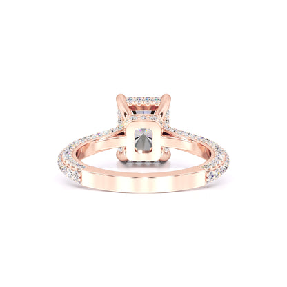 Elena Moissanite & Lab Grown Diamond Ring | Rose Gold | 3