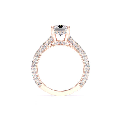 Elena Moissanite & Lab Grown Diamond Ring | Rose Gold | 4