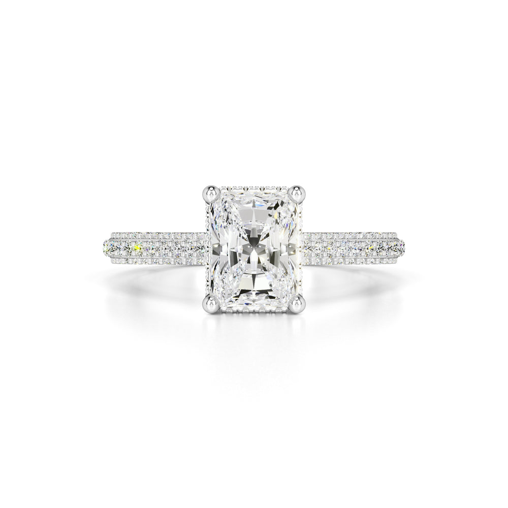 Elena Moissanite & Lab Grown Diamond Ring | White Gold | 1