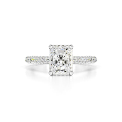 Elena Moissanite & Lab Grown Diamond Ring | White Gold | 1