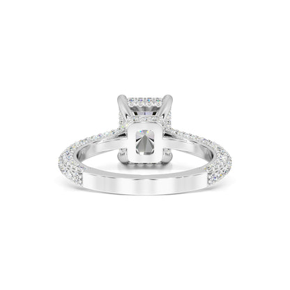 Elena Moissanite & Lab Grown Diamond Ring | White Gold | 3