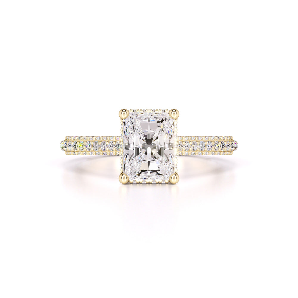 Elena Moissanite & Lab Grown Diamond Ring | Yellow Gold | 1