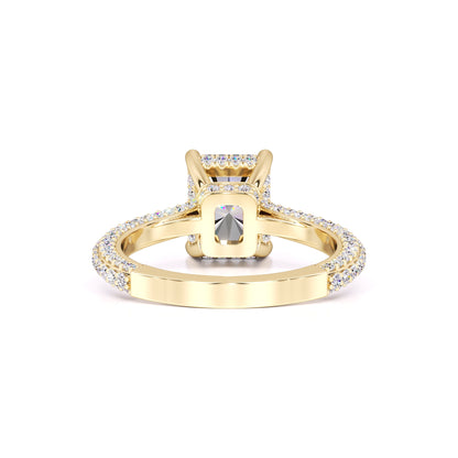 Elena Moissanite & Lab Grown Diamond Ring | Yellow Gold | 3
