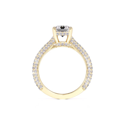Elena Moissanite & Lab Grown Diamond Ring | Yellow Gold | 4
